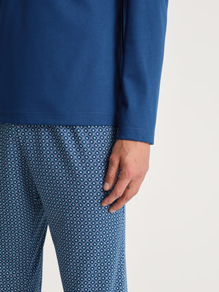 HERREN Pyjama, pottery blue