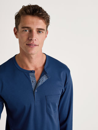 HERREN Pyjama, pottery blue