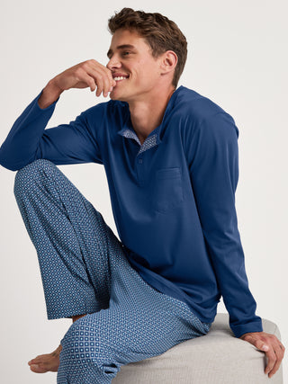 HERREN Pyjama, pottery blue