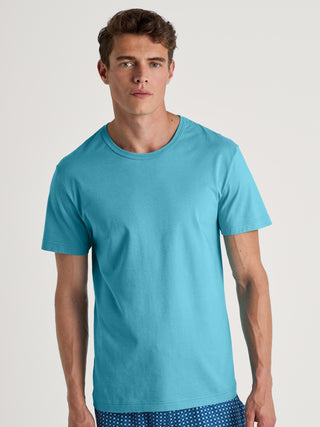 HERREN T-Shirt, bright blue