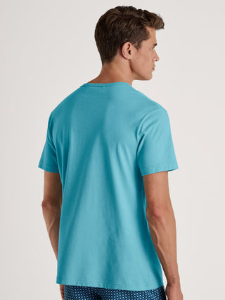 HERREN T-Shirt, bright blue