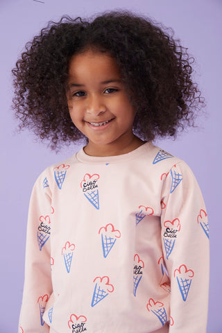 Sweater AOP - Ciao Bella Roze