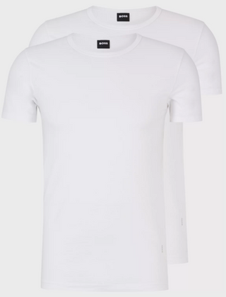 Zweier-Pack T-Shirts aus Stretch-Baumwolle mit Logo