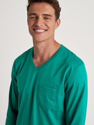 HERREN Pyjama, pond green