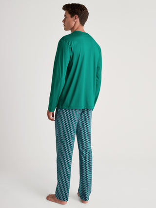 HERREN Pyjama, pond green