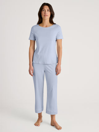 DAMEN Shirt kurzarm, harmony blue