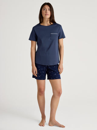 DAMEN Pyjama kurz, peacoat blue