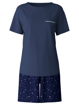 DAMEN Pyjama kurz, peacoat blue