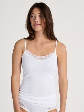 DAMEN Spaghetti-Top, weiss