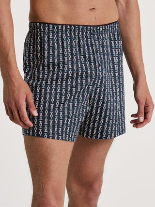 HERREN Boxer Short, blue lily