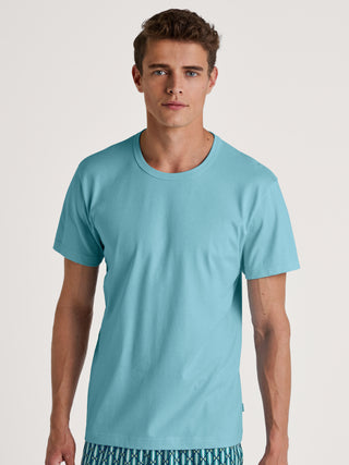 HERREN T-Shirt, aquamarine