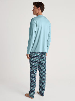 HERREN Pyjama, aquamarine