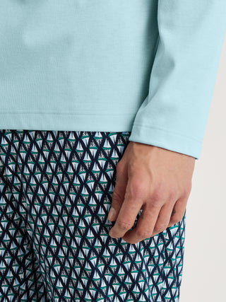 HERREN Pyjama, aquamarine
