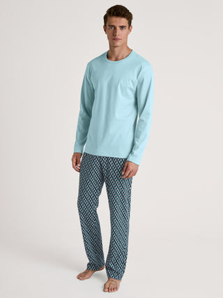 HERREN Pyjama, aquamarine