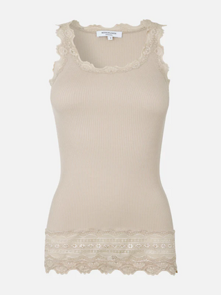 Silk top w/ lace
