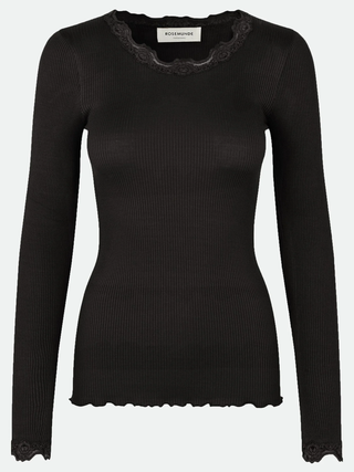 Silk t-shirt w/ lace
