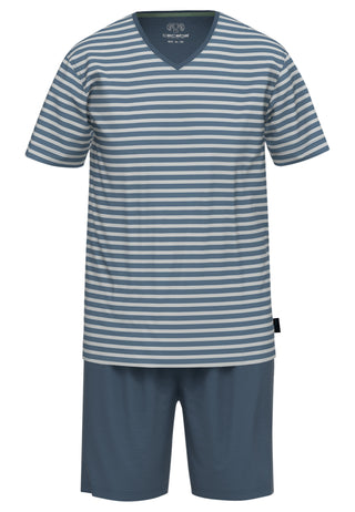 Short Lounge Set, V-A., blau-mittel-Ringel