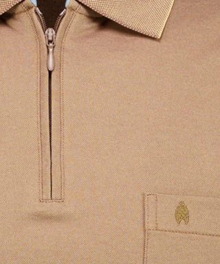 Softknit-Poloshirt mit Zip