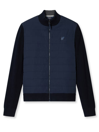 Hybrid Zip Jacke Nylon + Strick