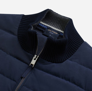 Hybrid Zip Jacke Nylon + Strick