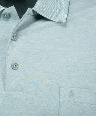 Softknit-Polo mit Brusttasche, Langarm