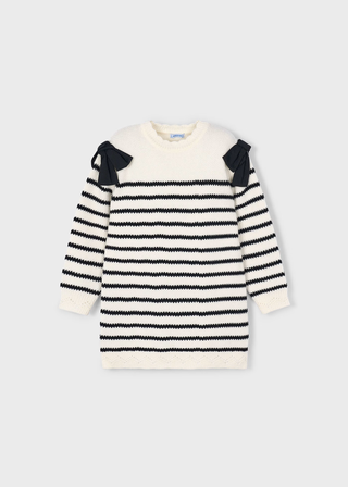 Kleid gestreift Schleifen