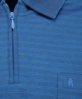 Fineliner-Poloshirt mit Reissverschluss, Langarm