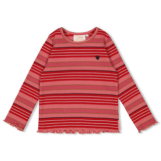 Geripptes Langarmshirt RIngel - Queen Of Hearts