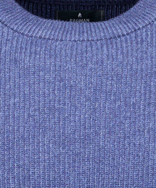 Rundhals-Pullover Bicolour, Baumwolle/Kaschmir