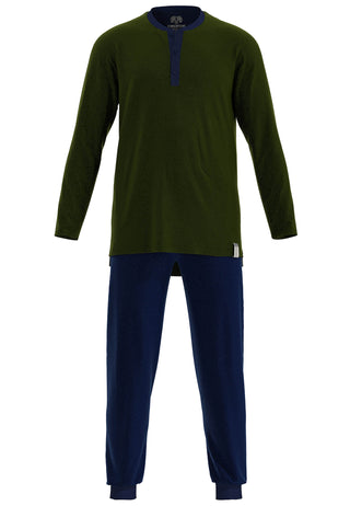 Lounge Set, 3-Knopfv., offen, grün-dunkel-uni