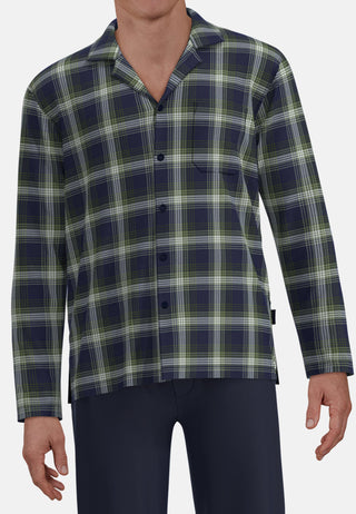 Lounge Set, durchgeknöpft, grün-dunkel-Karo