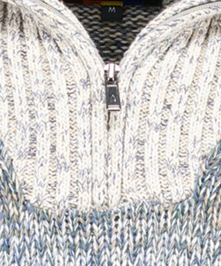 Strickpullover mit Troyer-Kragen, gestreift
