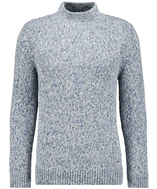Tweed-Pullover mit Stehkragen