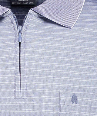 Fineliner-Poloshirt mit Reissverschluss, Langarm