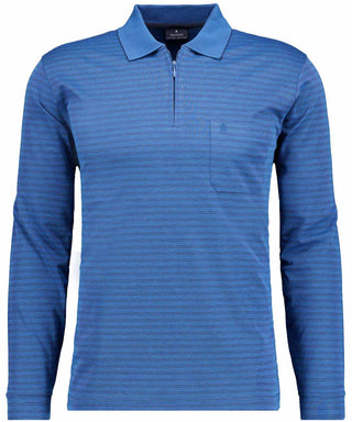 Fineliner-Poloshirt mit Reissverschluss, Langarm