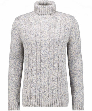 Strickpullover mit Rollkragen und Zopfmuster