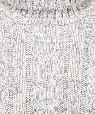 Strickpullover mit Rollkragen und Zopfmuster