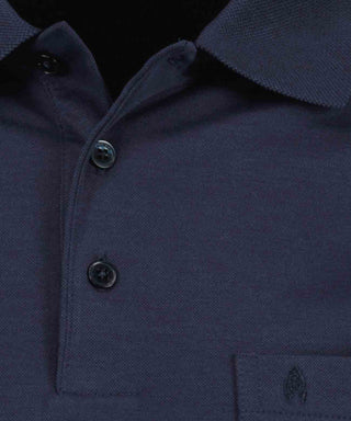 Softknit-Polo mit Brusttasche, Langarm