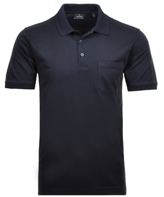 Softknit-Polo mit Brusttasche, kurzarm