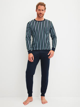 HERREN Pyjama mit Bündchen