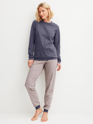 DAMEN Pyjama mit Bündchen
