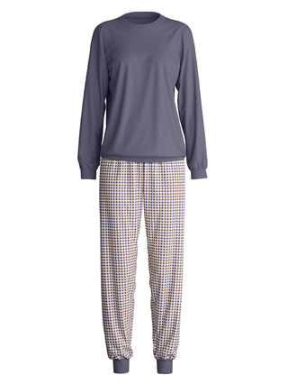 DAMEN Pyjama mit Bündchen