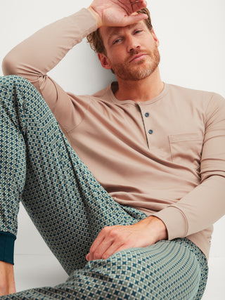 HERREN Pyjama mit Bündchen