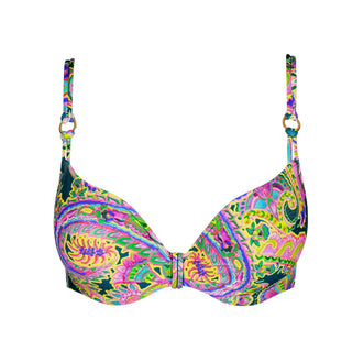 JOLISE Tropical Paisley Unterlegter Bikini Herzform