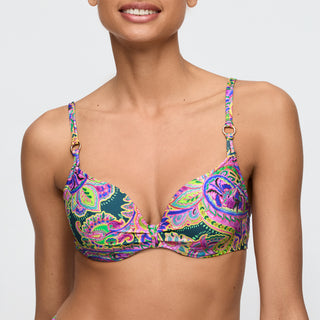 JOLISE Tropical Paisley Unterlegter Bikini Herzform