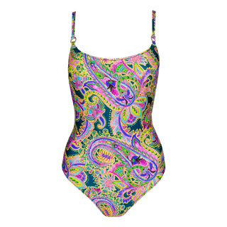 JOLISE Tropical Paisley Unterlegter Badeanzug Bügellos