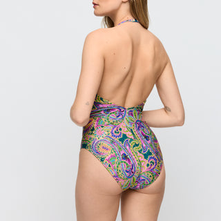JOLISE Tropical Paisley Unterlegter Badeanzug Bügellos