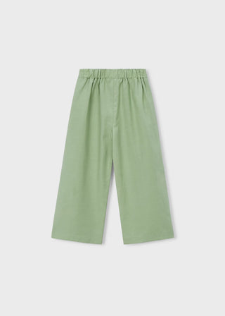 Lange Hose mit Knöpfen Moos