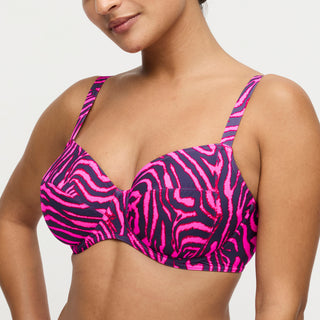 MALABO hot pink zebra Vollschalen Bikini-Top