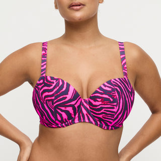 MALABO hot pink zebra Unterlegter Bikini Balconette